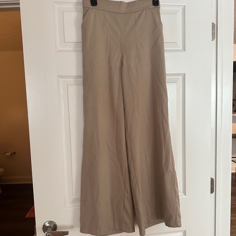 Max Studio Tan Wide-Leg Jumpsuit
